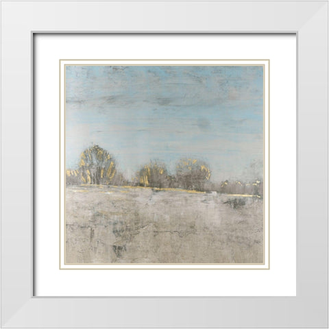 Pale Blue Sky II White Modern Wood Framed Art Print with Double Matting by OToole, Tim