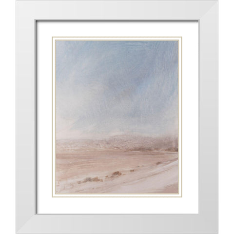 Wispy Clouds I White Modern Wood Framed Art Print with Double Matting by OToole, Tim