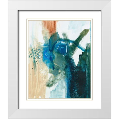 Foxy Friends I White Modern Wood Framed Art Print with Double Matting by Combs, Joyce