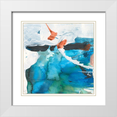 Motion I White Modern Wood Framed Art Print with Double Matting by Combs, Joyce