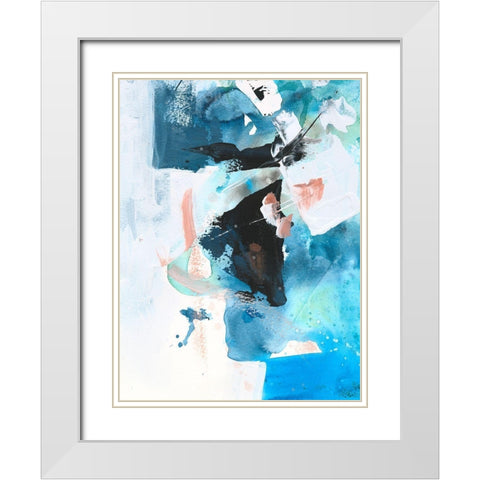 Evolving I White Modern Wood Framed Art Print with Double Matting by Combs, Joyce