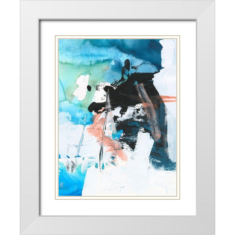 Evolving II White Modern Wood Framed Art Print with Double Matting by Combs, Joyce