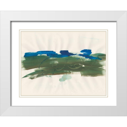 Mirages II White Modern Wood Framed Art Print with Double Matting by Combs, Joyce