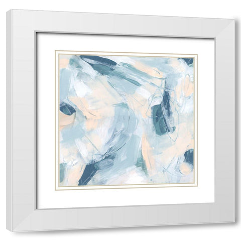 Candy Swirl I White Modern Wood Framed Art Print with Double Matting by Vess, June Erica