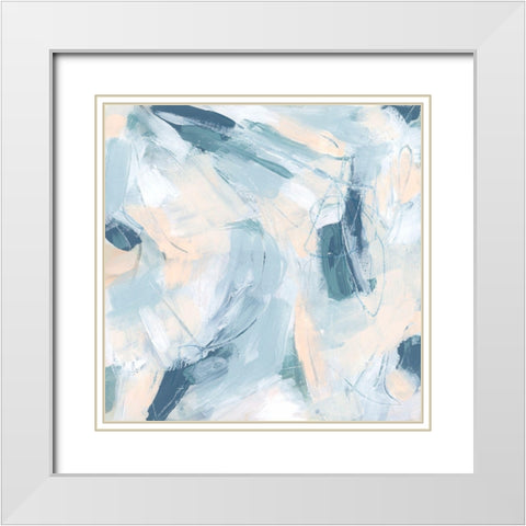 Candy Swirl I White Modern Wood Framed Art Print with Double Matting by Vess, June Erica