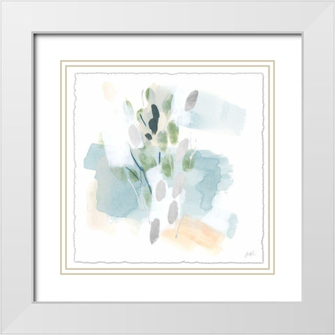 Pastel Integer II White Modern Wood Framed Art Print with Double Matting by Vess, June Erica