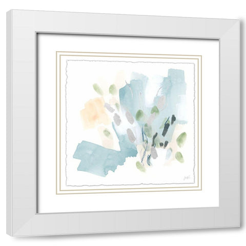Pastel Integer III White Modern Wood Framed Art Print with Double Matting by Vess, June Erica