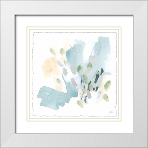 Pastel Integer III White Modern Wood Framed Art Print with Double Matting by Vess, June Erica
