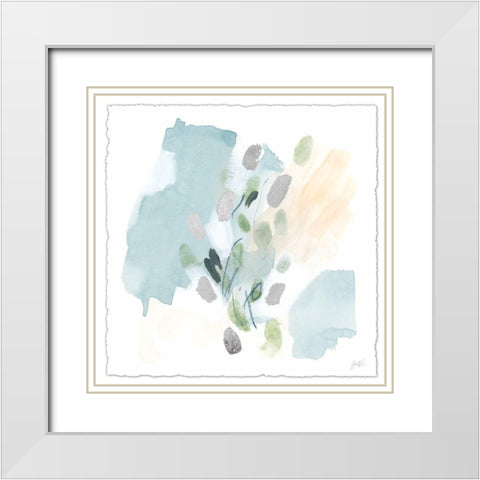 Pastel Integer IV White Modern Wood Framed Art Print with Double Matting by Vess, June Erica