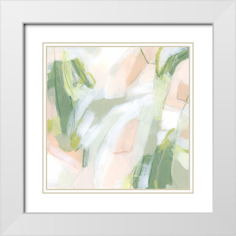 Spring Sweep I White Modern Wood Framed Art Print with Double Matting by Vess, June Erica