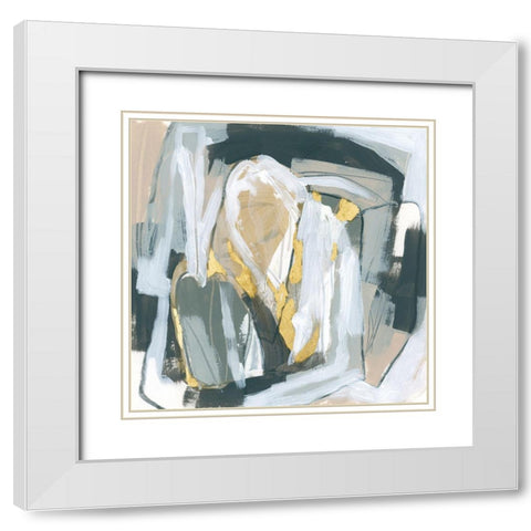 Neutral Echoes IV White Modern Wood Framed Art Print with Double Matting by Vess, June Erica