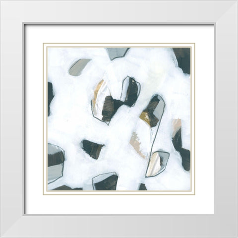 Marble Flecks IV White Modern Wood Framed Art Print with Double Matting by Vess, June Erica