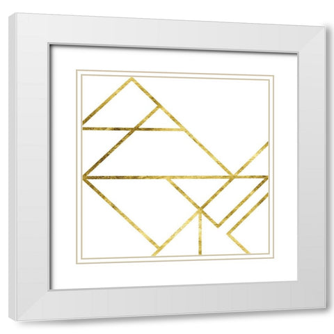 Gilded Angle I White Modern Wood Framed Art Print with Double Matting by Vess, June Erica