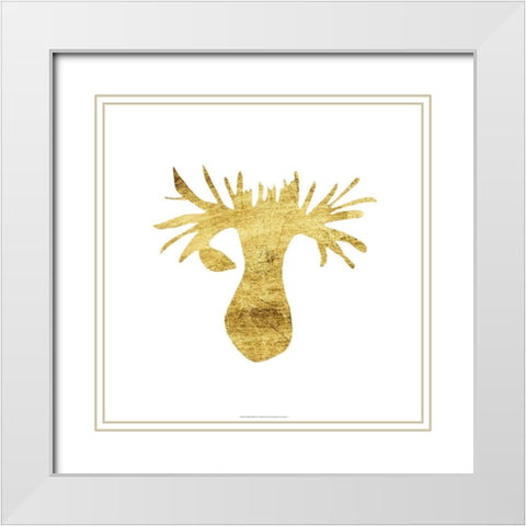 Gilded Silhouette I White Modern Wood Framed Art Print with Double Matting by Vision Studio