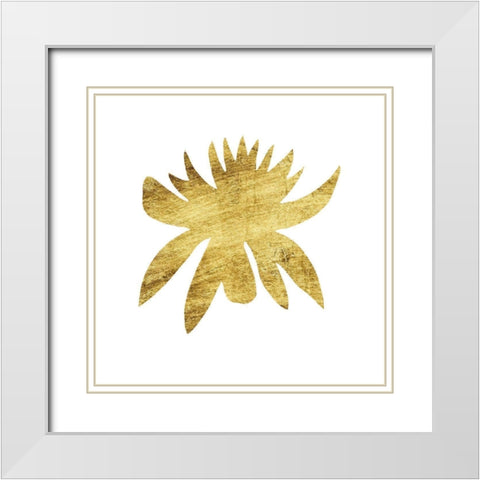 Gilded Silhouette II White Modern Wood Framed Art Print with Double Matting by Vision Studio