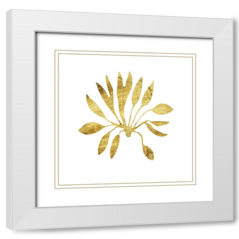 Gilded Silhouette IV White Modern Wood Framed Art Print with Double Matting by Vision Studio