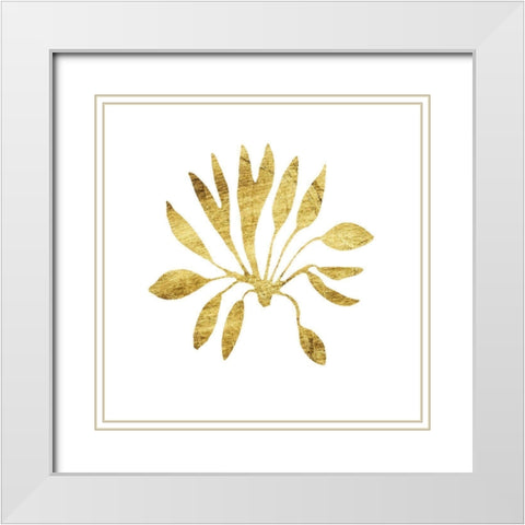 Gilded Silhouette IV White Modern Wood Framed Art Print with Double Matting by Vision Studio