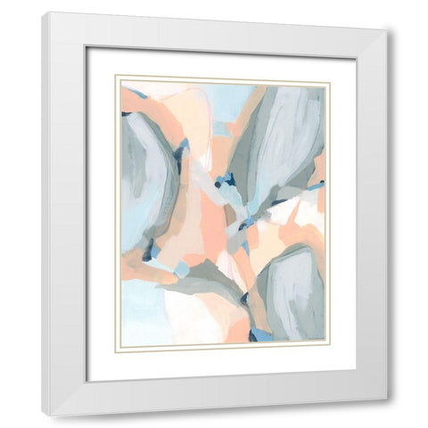 Pastel Cavern I White Modern Wood Framed Art Print with Double Matting by Vess, June Erica