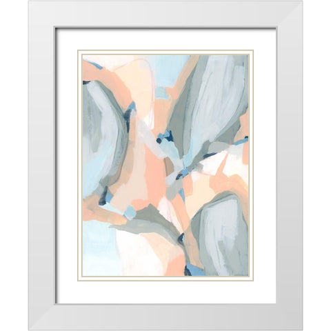 Pastel Cavern I White Modern Wood Framed Art Print with Double Matting by Vess, June Erica
