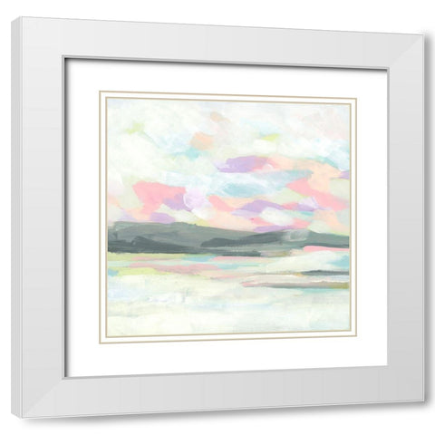 Candied Coast I White Modern Wood Framed Art Print with Double Matting by Vess, June Erica