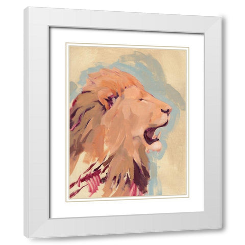 Pride Leader I White Modern Wood Framed Art Print with Double Matting by Green, Jacob