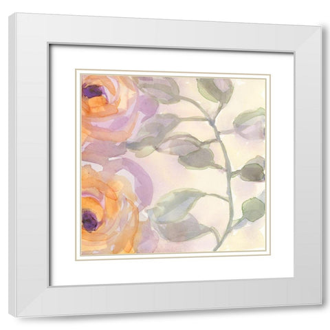 Dream of Flowers III White Modern Wood Framed Art Print with Double Matting by Quin, Marabeth