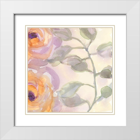 Dream of Flowers III White Modern Wood Framed Art Print with Double Matting by Quin, Marabeth