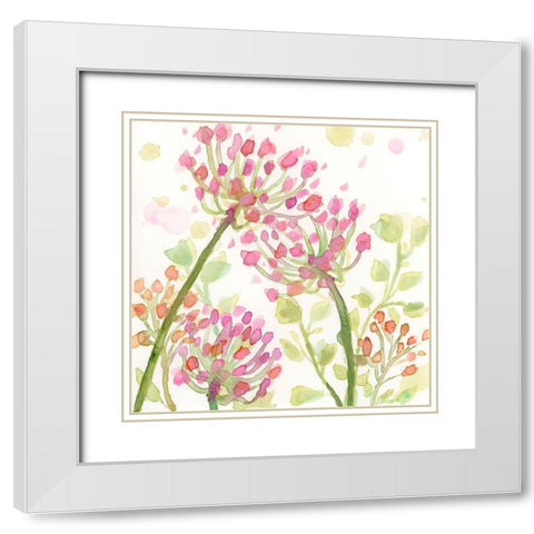 The Favorite Flowers I White Modern Wood Framed Art Print with Double Matting by Quin, Marabeth