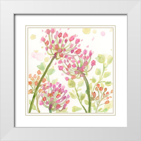 The Favorite Flowers I White Modern Wood Framed Art Print with Double Matting by Quin, Marabeth