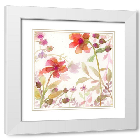 The Favorite Flowers II White Modern Wood Framed Art Print with Double Matting by Quin, Marabeth