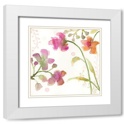 The Favorite Flowers IV White Modern Wood Framed Art Print with Double Matting by Quin, Marabeth
