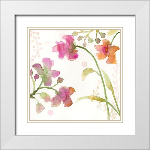 The Favorite Flowers IV White Modern Wood Framed Art Print with Double Matting by Quin, Marabeth
