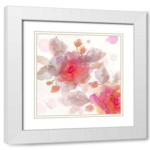The Favorite Flowers V White Modern Wood Framed Art Print with Double Matting by Quin, Marabeth
