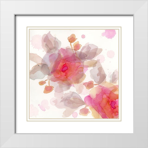 The Favorite Flowers V White Modern Wood Framed Art Print with Double Matting by Quin, Marabeth