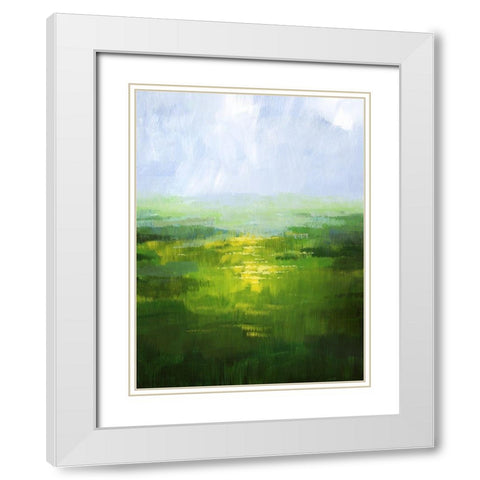 Wildflower Glow I White Modern Wood Framed Art Print with Double Matting by Popp, Grace