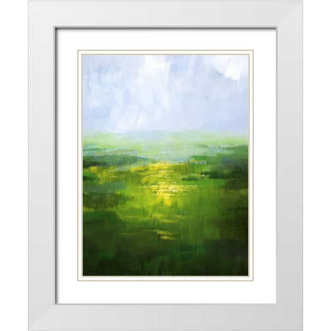 Wildflower Glow I White Modern Wood Framed Art Print with Double Matting by Popp, Grace