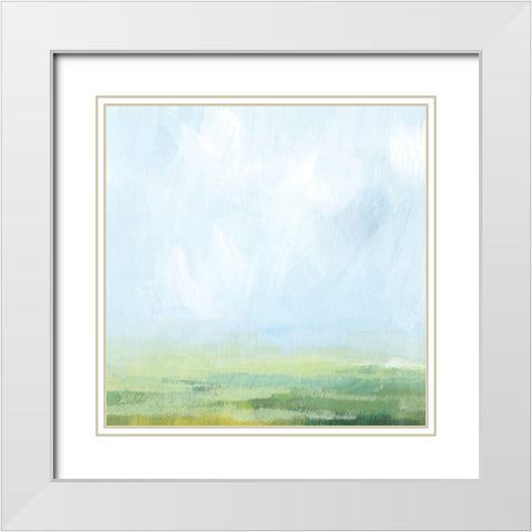 Lush Horizon II White Modern Wood Framed Art Print with Double Matting by Popp, Grace