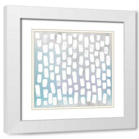 Custom Cobblestone II White Modern Wood Framed Art Print with Double Matting by Vess, June Erica
