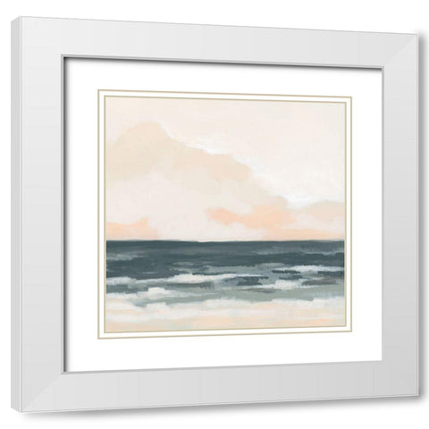 Tidal Pull I White Modern Wood Framed Art Print with Double Matting by Vess, June Erica