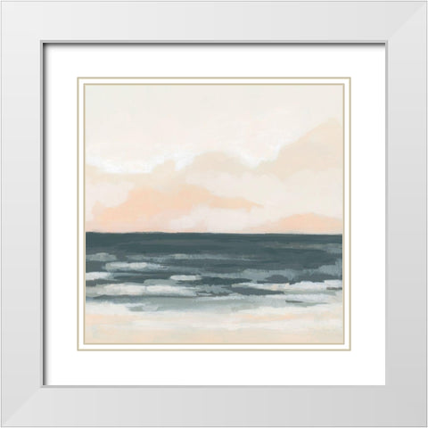 Tidal Pull II White Modern Wood Framed Art Print with Double Matting by Vess, June Erica