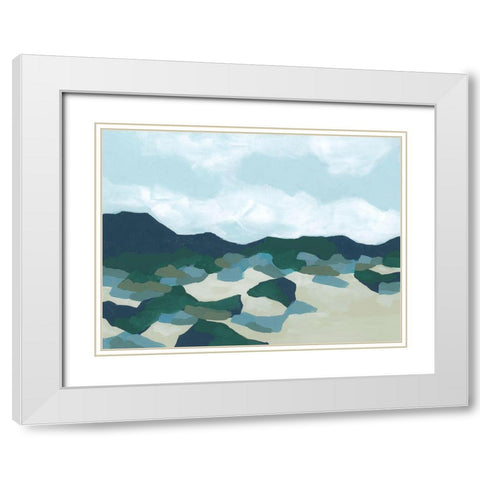 Foothill Blues I White Modern Wood Framed Art Print with Double Matting by Vess, June Erica