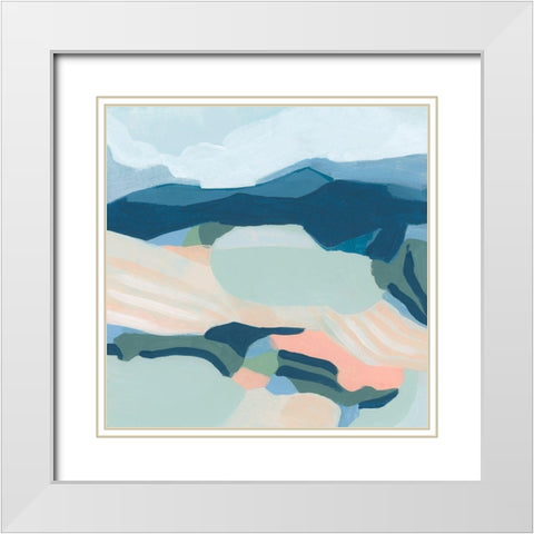 Sorbet Fields I White Modern Wood Framed Art Print with Double Matting by Vess, June Erica