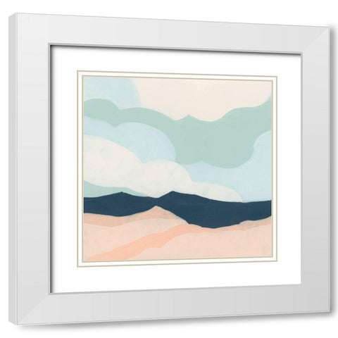 Simplescape I White Modern Wood Framed Art Print with Double Matting by Vess, June Erica