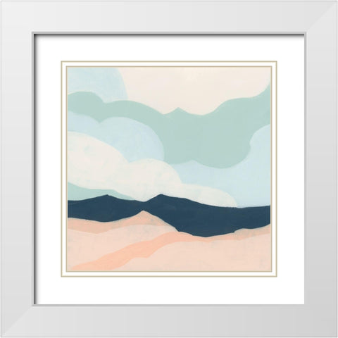 Simplescape I White Modern Wood Framed Art Print with Double Matting by Vess, June Erica