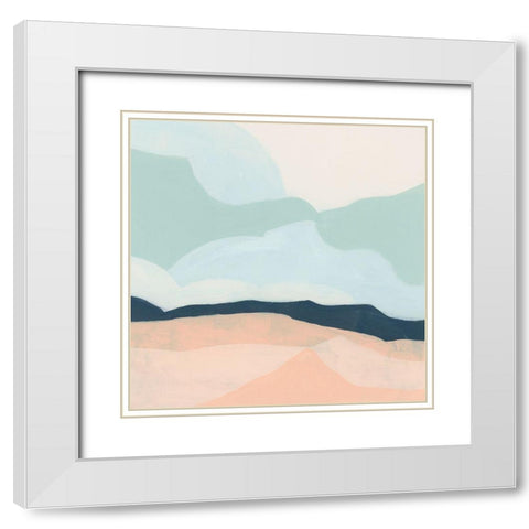 Simplescape III White Modern Wood Framed Art Print with Double Matting by Vess, June Erica