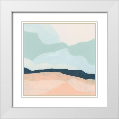 Simplescape III White Modern Wood Framed Art Print with Double Matting by Vess, June Erica