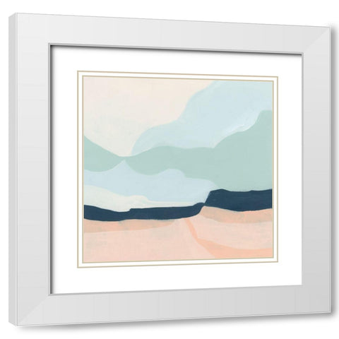 Simplescape IV White Modern Wood Framed Art Print with Double Matting by Vess, June Erica