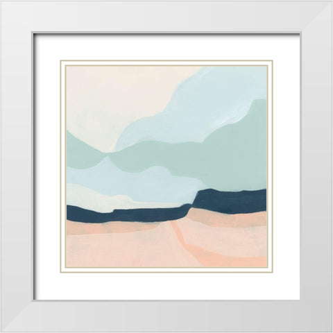 Simplescape IV White Modern Wood Framed Art Print with Double Matting by Vess, June Erica