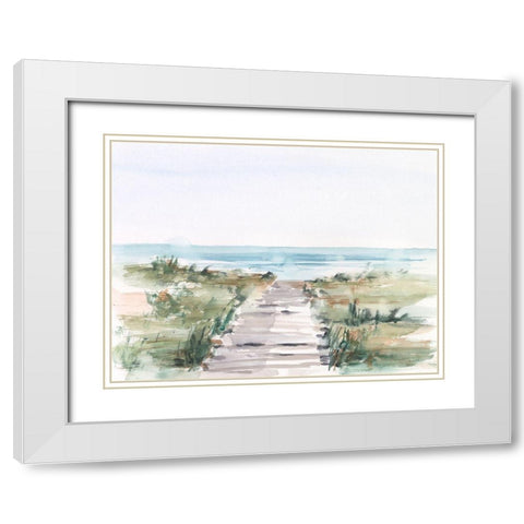 Ocean Access I White Modern Wood Framed Art Print with Double Matting by Harper, Ethan
