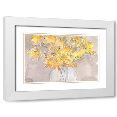 Day Dream Bouquet I White Modern Wood Framed Art Print with Double Matting by Dixon, Samuel